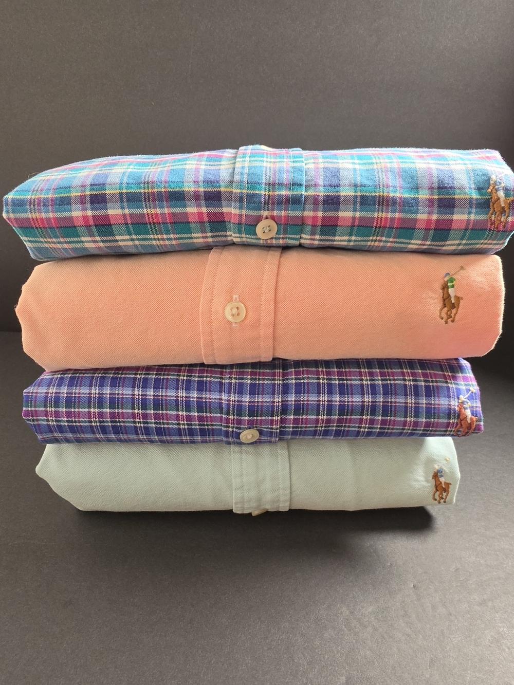 Bundle Of 4Polo Ralph Lauren Flesh Pony Long Sleeve Buttondowns